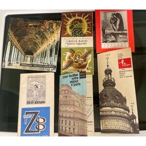 Lot of Vintage 1960s French Travel Brochures Maps Ephemera Versailles